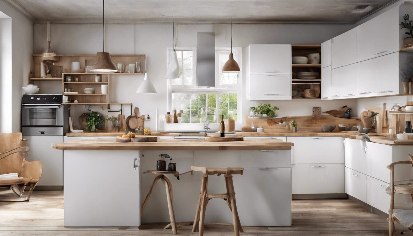 Comment r&eacute;ussir une cuisine blanche et bois : id&eacute;es et inspirations ?